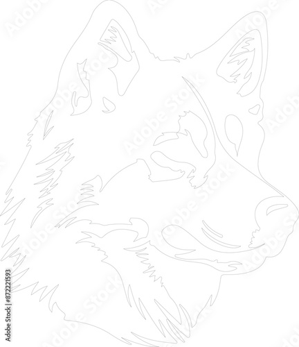 Alaskan Malamute outline