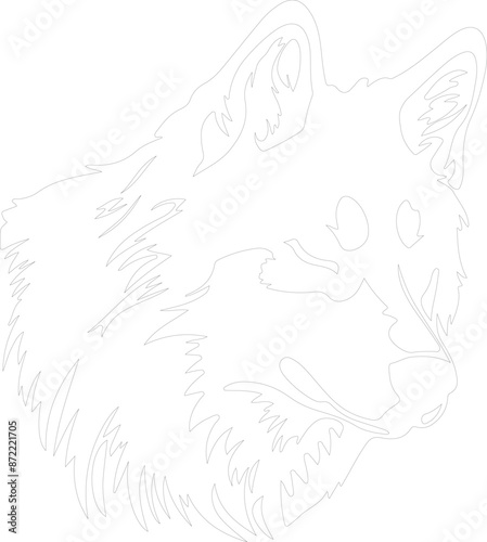 Alaskan Malamute outline