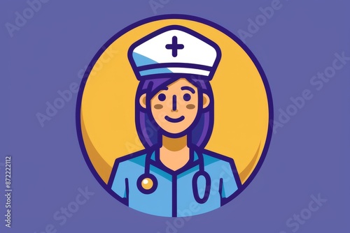 Icon of a person in a medical uniform