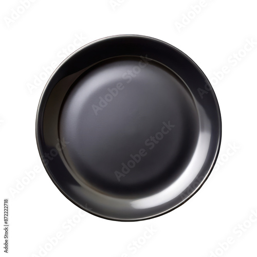 Black plate Isolated on transparent background