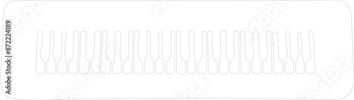 Electric keyboard outline