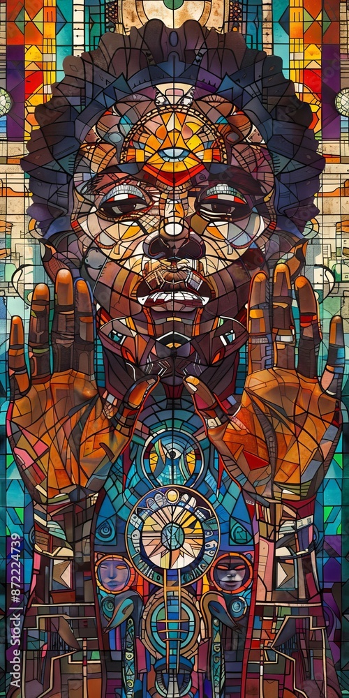 Obraz premium Intricate decoration symbolizing the interconnectedness of racial justice