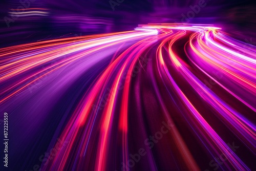 red night traffic in the city