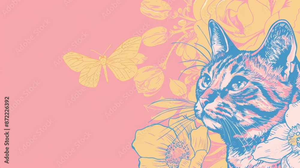 cat among flowers cat among flowers