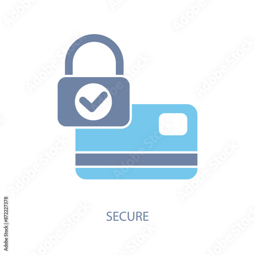 secure concept line icon. Simple element illustration. secure concept outline symbol design.