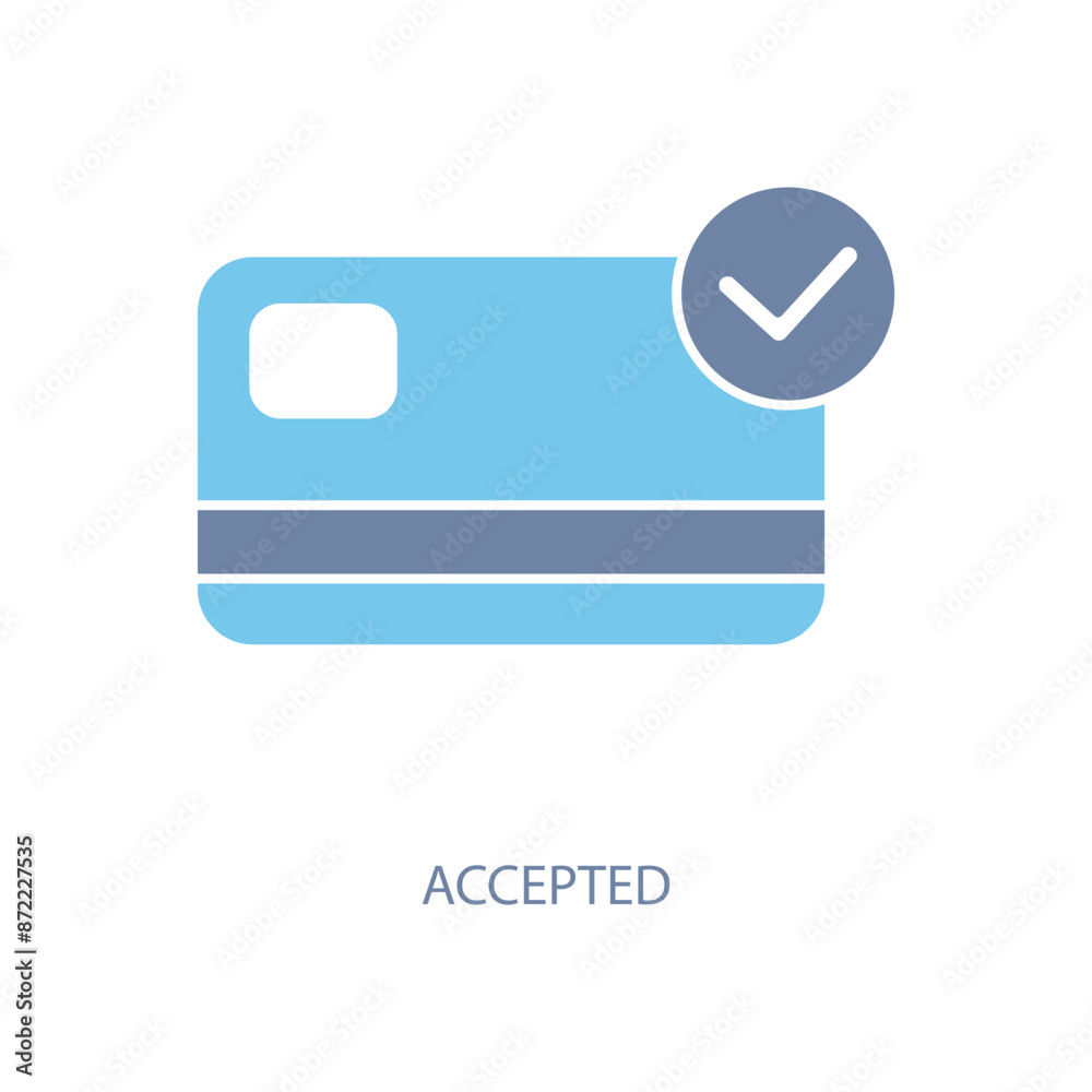 accepted concept line icon. Simple element illustration. accepted concept outline symbol design. accepted concept line icon. Simple element illustration. accepted concept outline symbol design.