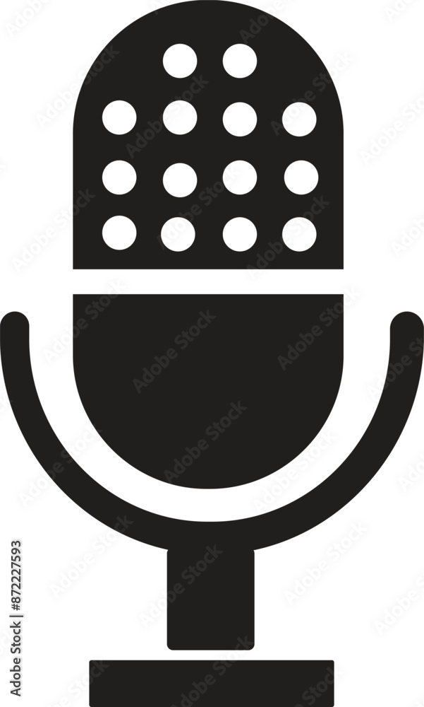 Microphone Voice Recorder Silhouette Vector Microphone Voice Recorder Silhouette Vector