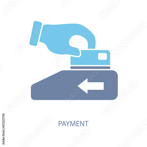 payment concept line icon. Simple element illustration. payment concept outline symbol design. © rohmad