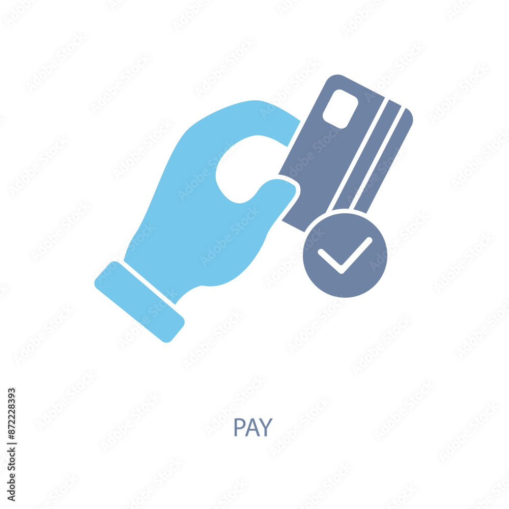 pay concept line icon. Simple element illustration. pay concept outline symbol design. pay concept line icon. Simple element illustration. pay concept outline symbol design.