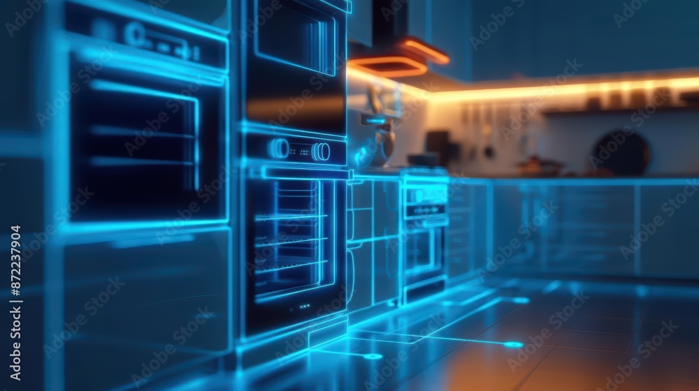 A futuristic smart home is powered by supernatural electric currents A futuristic smart home is powered by supernatural electric currents