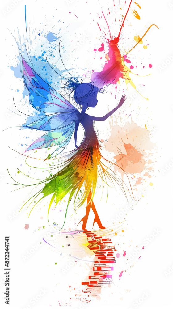 Obraz premium charming fairy drawing (5)-T