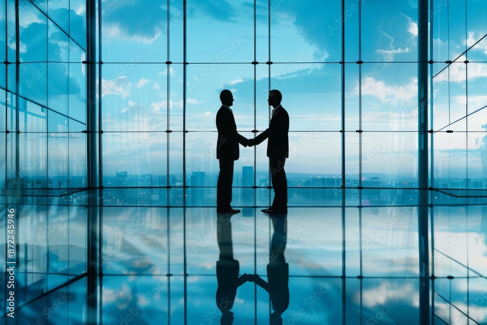 Two executives conducting due diligence Two executives conducting due diligence