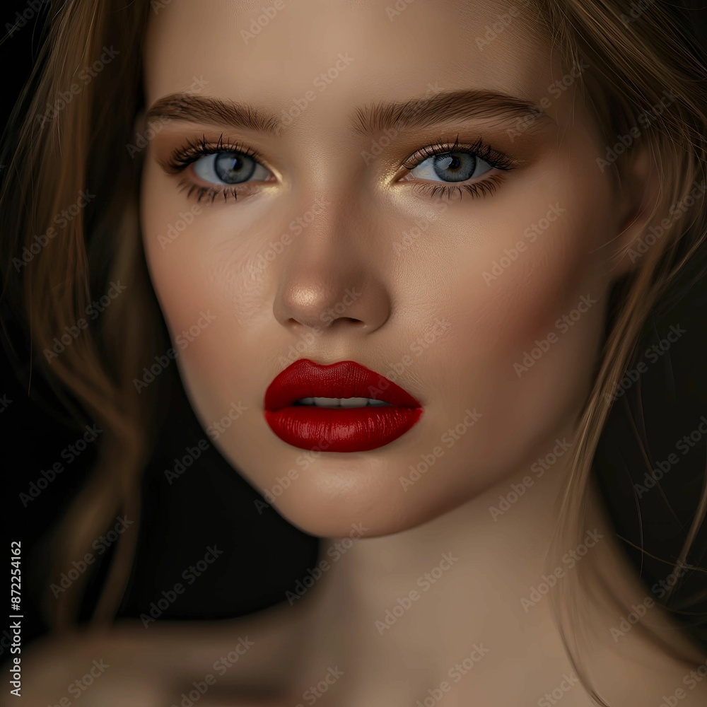 Close-up portrait of an elegant and beautiful woman. Close-up portrait of an elegant and beautiful woman.