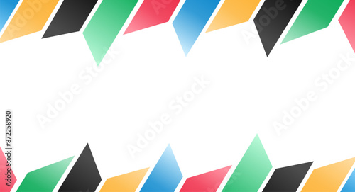 Abstract background with geometric color prism bars, olympic background for sport games, business, modern style