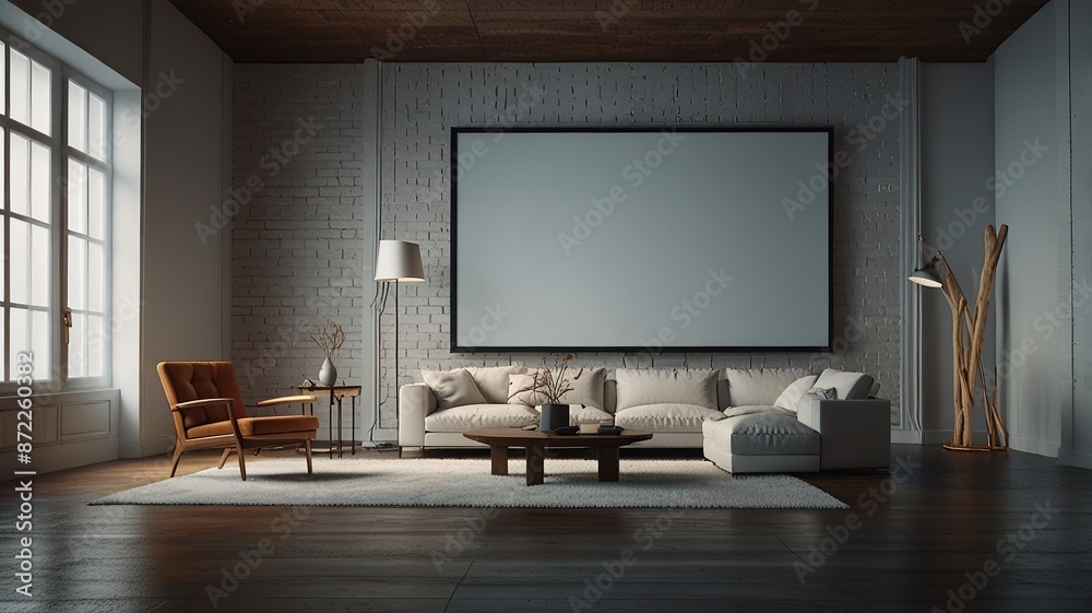 Modern interior room with wall design white apartment home blank empty furniture wall background Modern interior room with wall design white apartment home blank empty furniture wall background