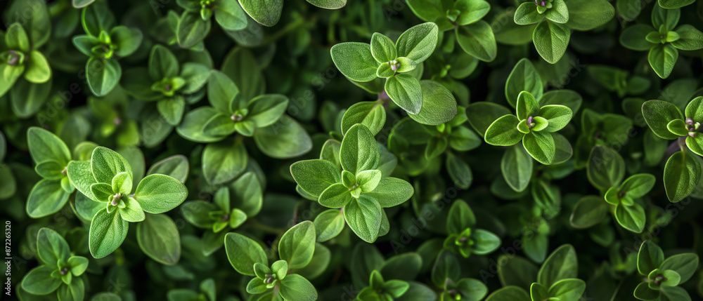 background banner filled with a heap of fresh thyme. background banner filled with a heap of fresh thyme.