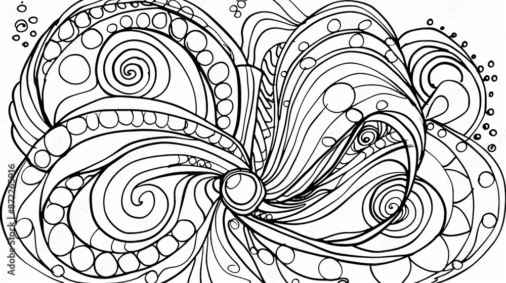 Fototapeta premium Adult colouring book page 