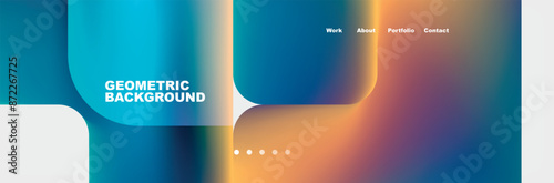 Teal Liquid color background design for Landing page site. Fluid gradient shapes composition. Futuristic design posters. Eps10 vector.