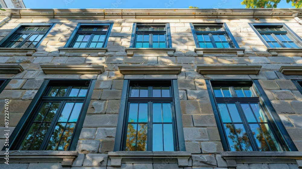 Image showcasing historic renovation project where energy-efficient windows are ...