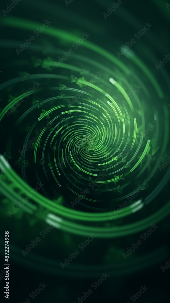 Abstract Green Spiral Vortex, ideal for digital art, futuristic designs, and sci-fi backgrounds Abstract Green Spiral Vortex, ideal for digital art, futuristic designs, and sci-fi backgrounds