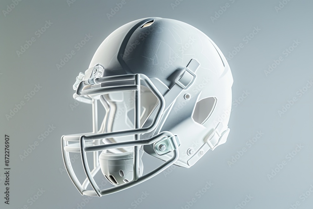 Fototapeta premium 3d rendering illustration of American football helmet isolated on a solid background with detailed clipping path.