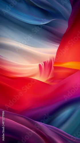 Abstract fluid art with vibrant waves and flowing colors creating a mesmerizing visual effect concept, background, wallpaper