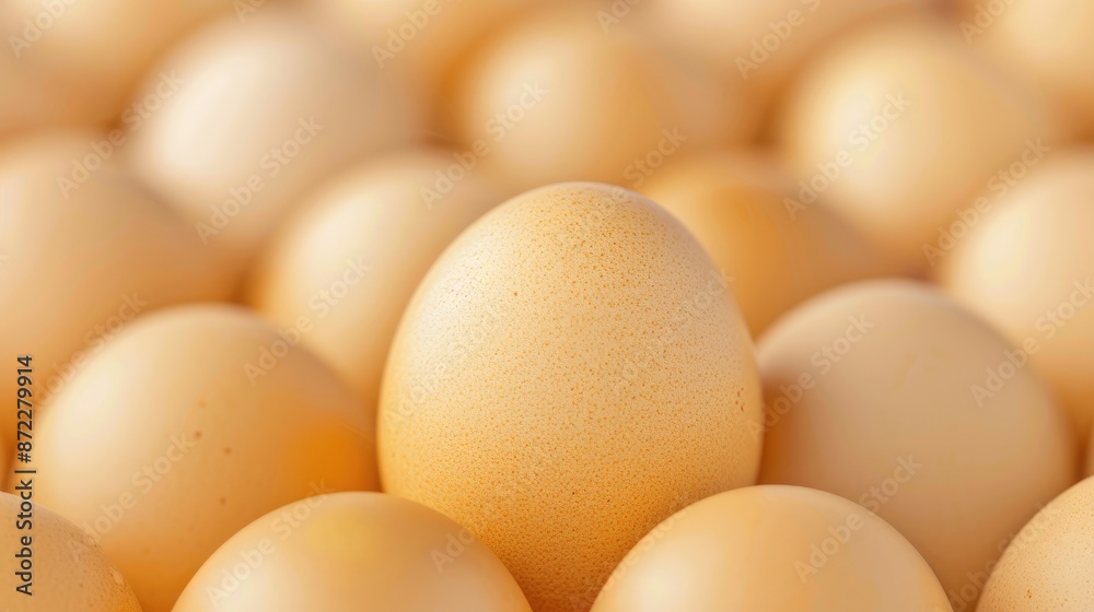 Close-up View of Twelve Speckled Light Yellow Eggs in a Symmetrical Arrangement Close-up View of Twelve Speckled Light Yellow Eggs in a Symmetrical Arrangement