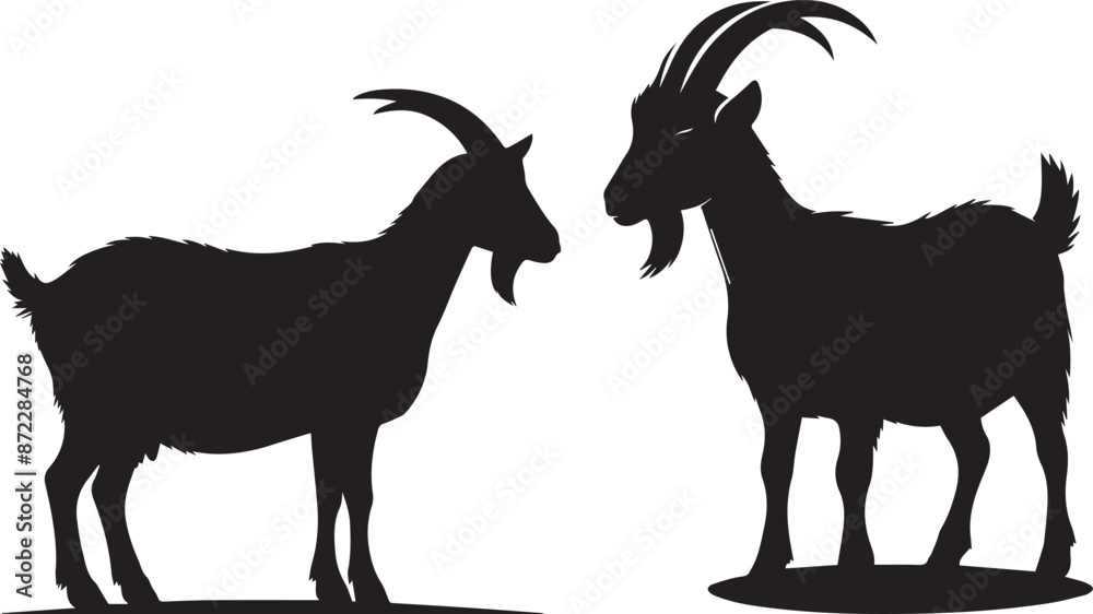 Goat silhouette icon symbol logo black design vector illustration. Goat Silhouette. goat vector. Goat silhouette icon symbol logo black design vector illustration. Goat Silhouette. goat vector.