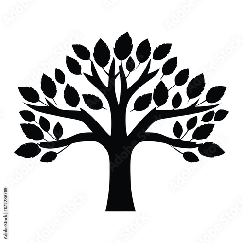 black tree with many branches illustration
