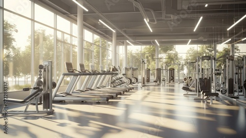high-performance gym with energy-efficient windows that reduce the need for artificial cooling, keeping the space bright and airy during intense workouts