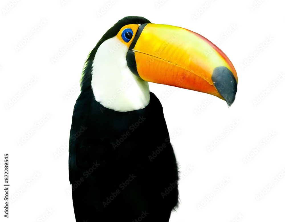 Naklejka premium Toco Toucan isolated on white. Ramphastos