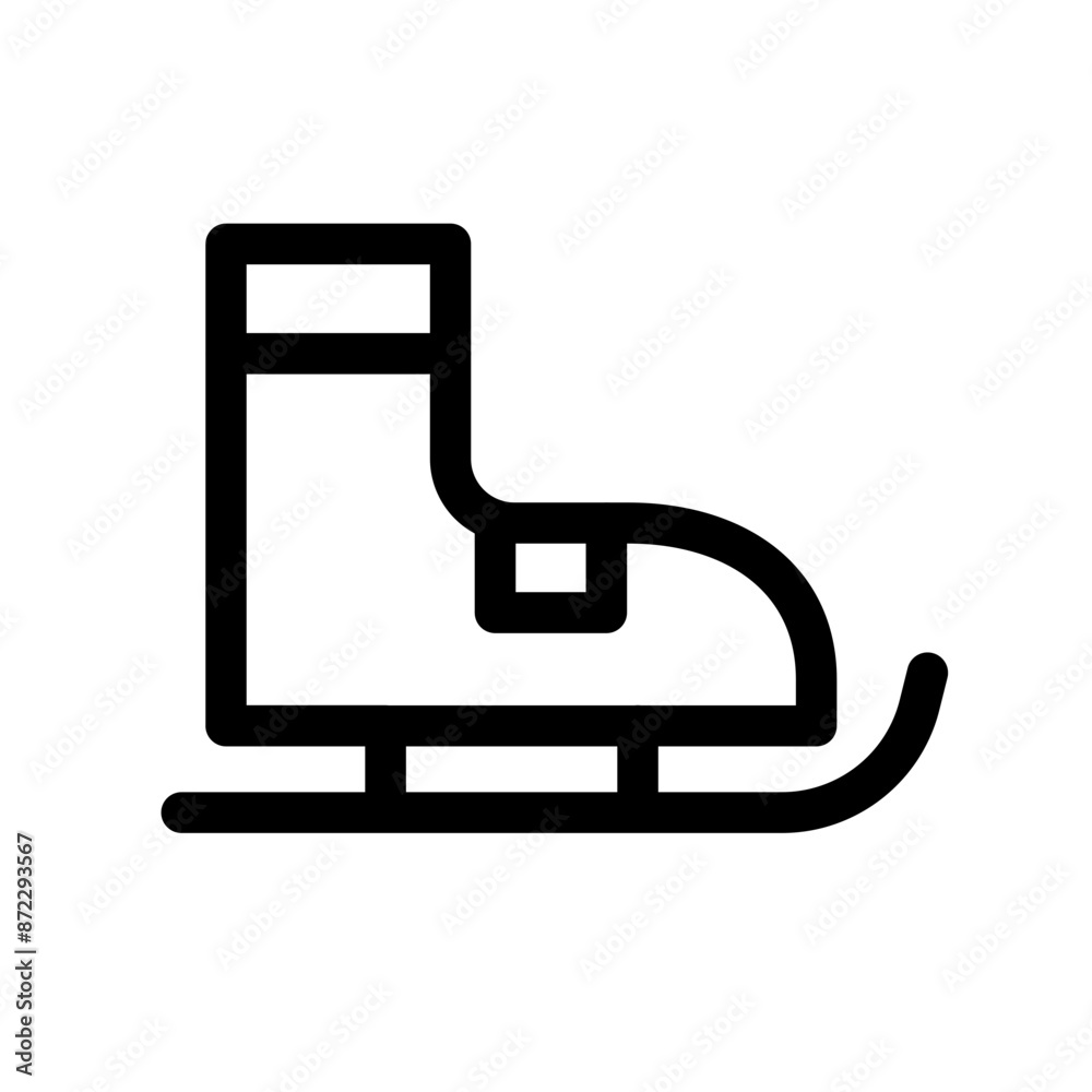 Ice skates icon design in filled and outlined style Ice skates icon design in filled and outlined style