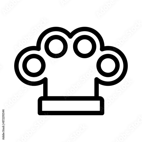 brass knuckles icon design in filled and outlined style