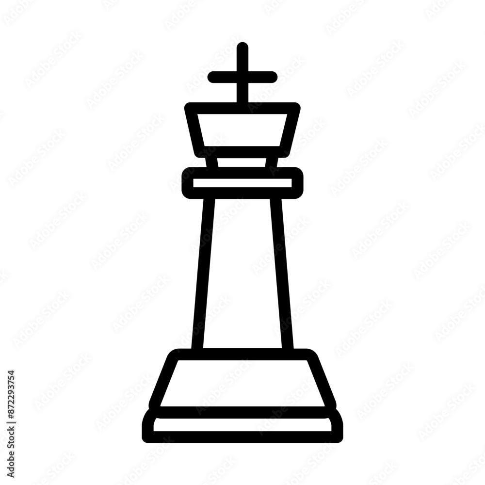 Chess king icon design in filled and outlined style Chess king icon design in filled and outlined style