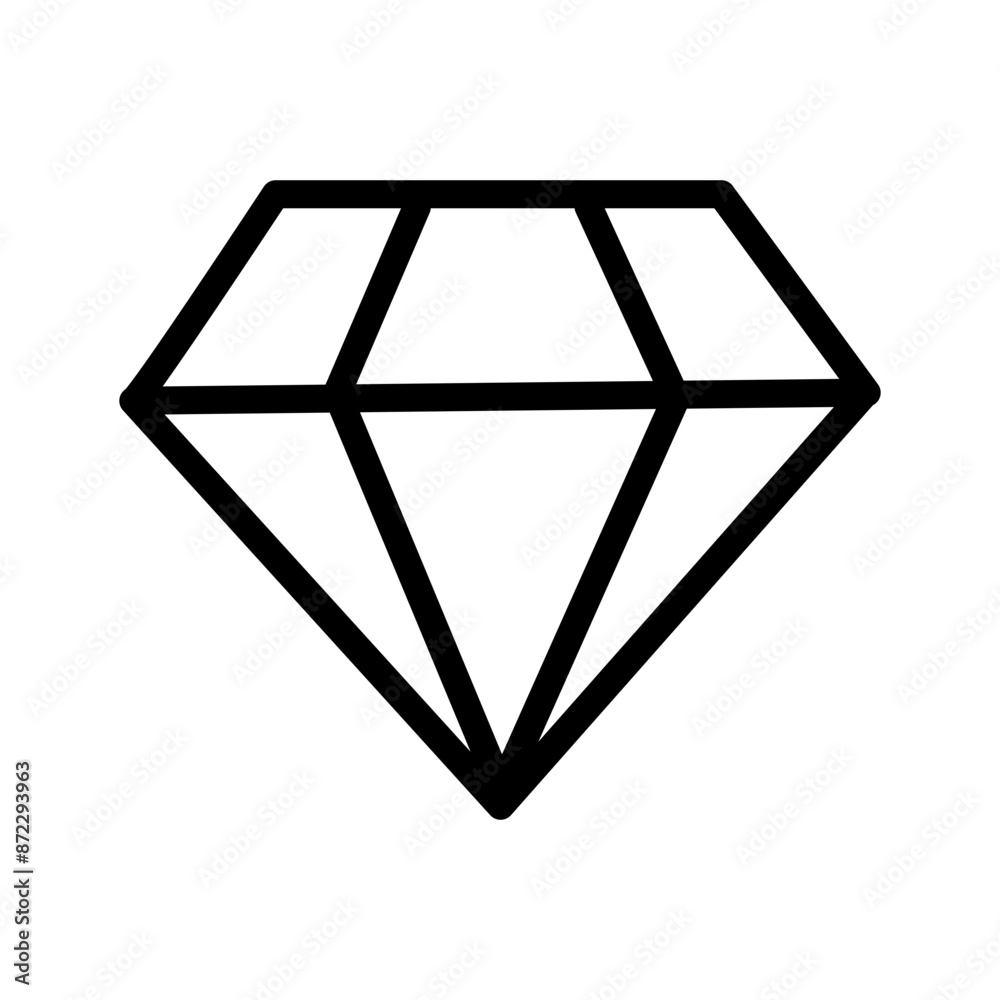 diamond icon design in filled and outlined style diamond icon design in filled and outlined style