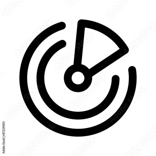 radar detection icon design in filled and outlined style