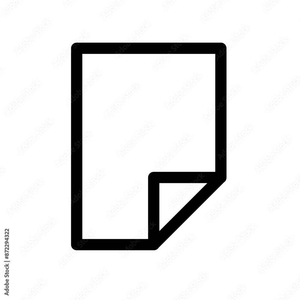 Folded Paper Icon design in filled and outlined style Folded Paper Icon design in filled and outlined style