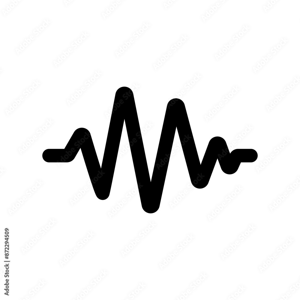 Sound Wave Icon design in filled and outlined style Sound Wave Icon design in filled and outlined style