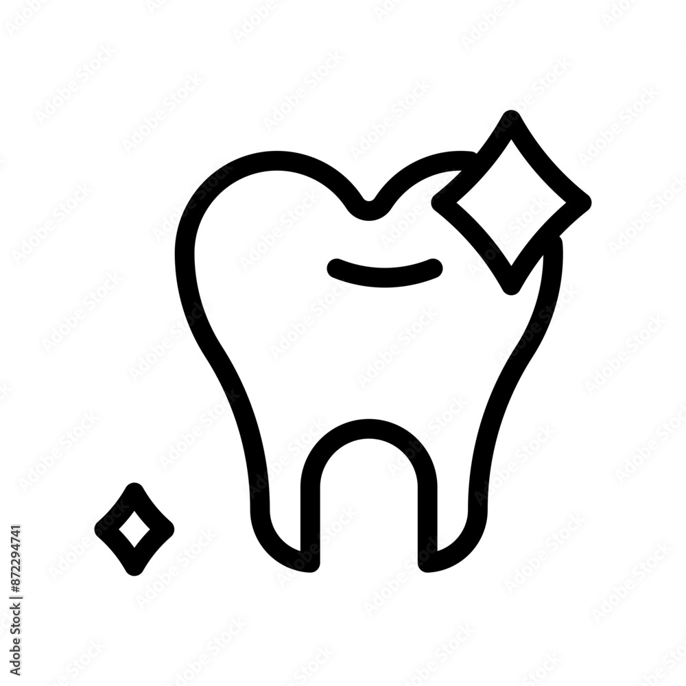 Obraz premium tooth Polish icon design in filled and outlined style