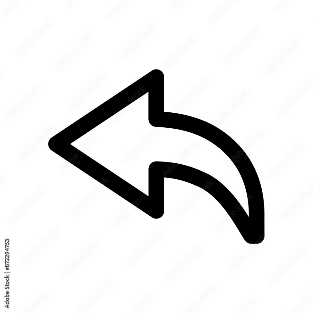 Undo arrow sign icon design in filled and outlined style