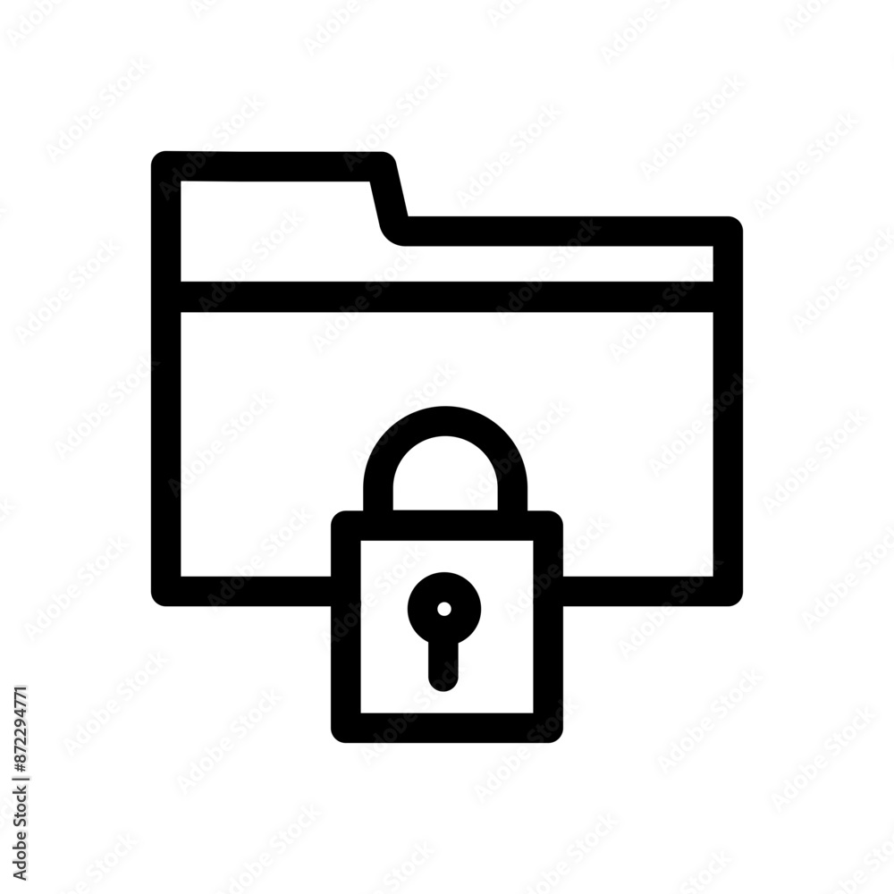 unlock folder icon design in filled and outlined style unlock folder icon design in filled and outlined style