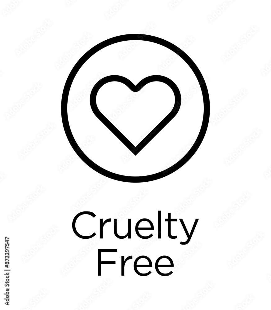 Cruelty Free Heart line icon Cruelty Free Heart line icon