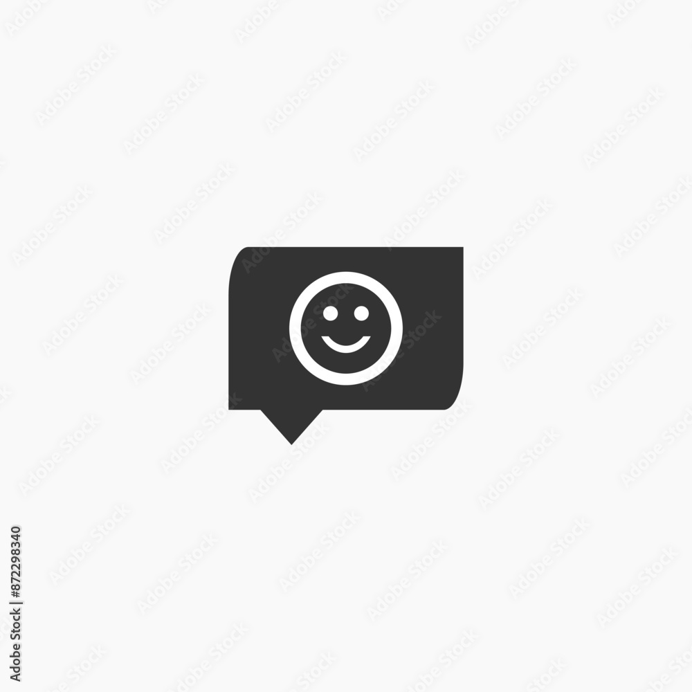 Positive comment icon isolated on white background from customer reviews collection. Positive comment icon isolated on white background from customer reviews collection.