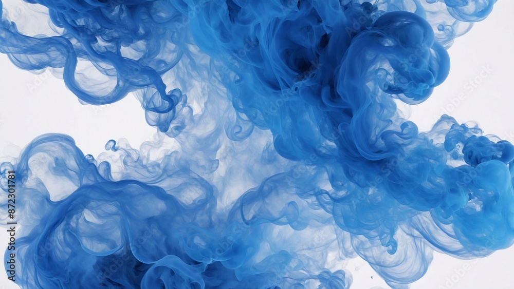 A mesmerizing macro photograph capturing the ethereal beauty of blue ink swirling and dissipating in water. The fluid forms and intricate patterns create a sense of wonder and mystery A mesmerizing macro photograph capturing the ethereal beauty of blue ink swirling and dissipating in water. The fluid forms and intricate patterns create a sense of wonder and mystery