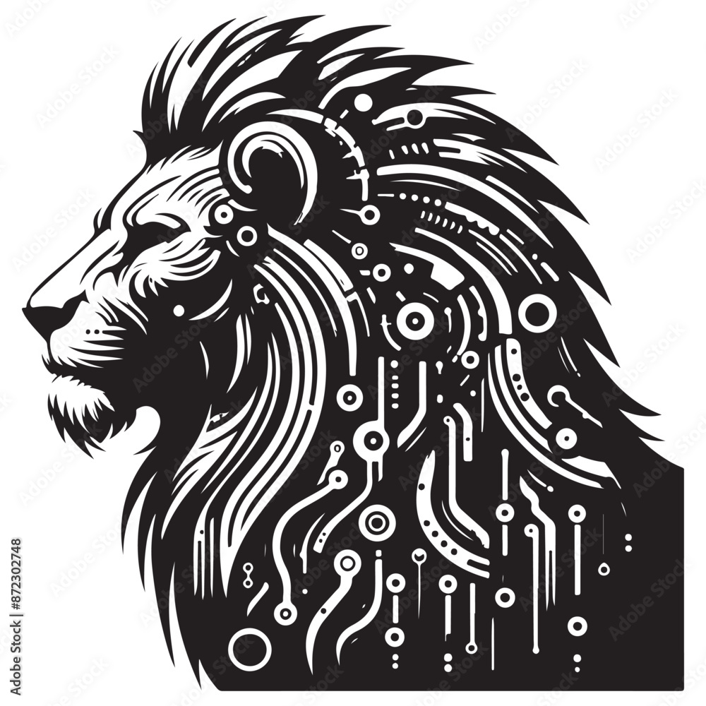 Fototapeta premium Lion Silhouette Vector