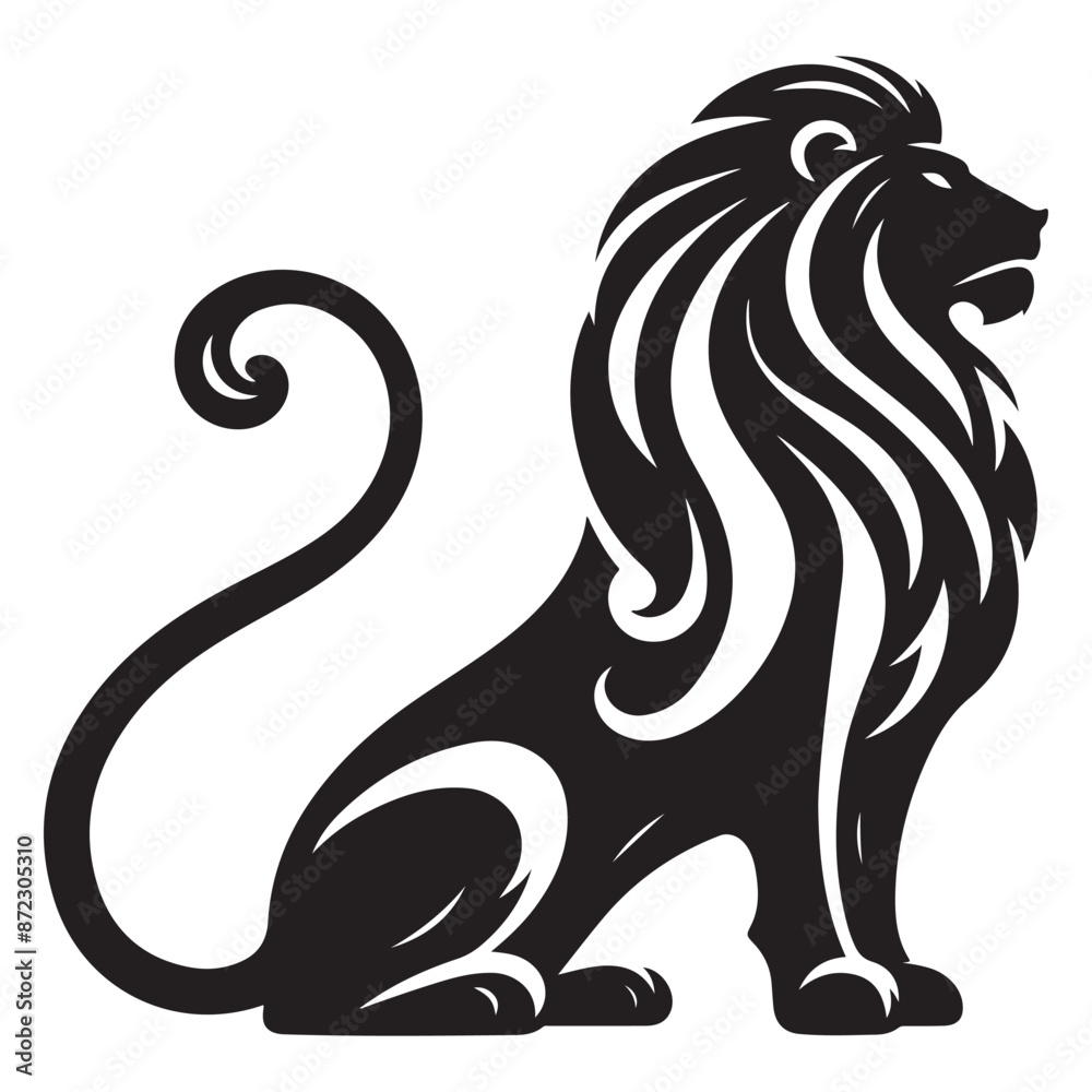 Obraz premium Lion Silhouette Vector