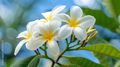 On background, a flower in close-up, wonderfully spectacular. A natural greeting, it's an adorable sight to behold.