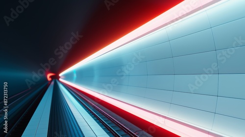 Futuristic subway station at night, glowing virtual screens, high-tech advertisements, deep shadows, science fiction atmosphere