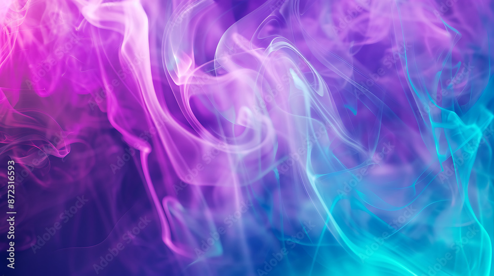 Mesmerizing Smoke Wisps: Purple and Blue Abstract Art Mesmerizing Smoke Wisps: Purple and Blue Abstract Art