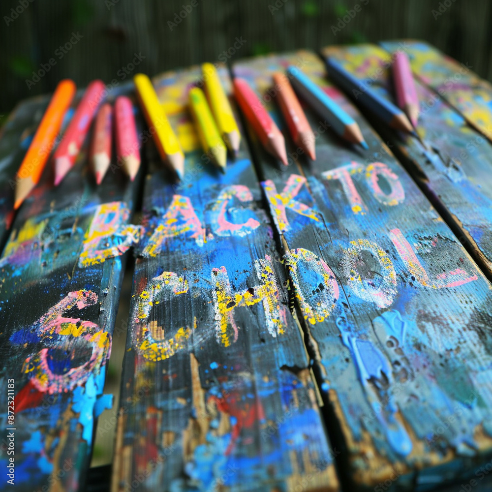 School board in school with Back to School inscription School board in school with Back to School inscription